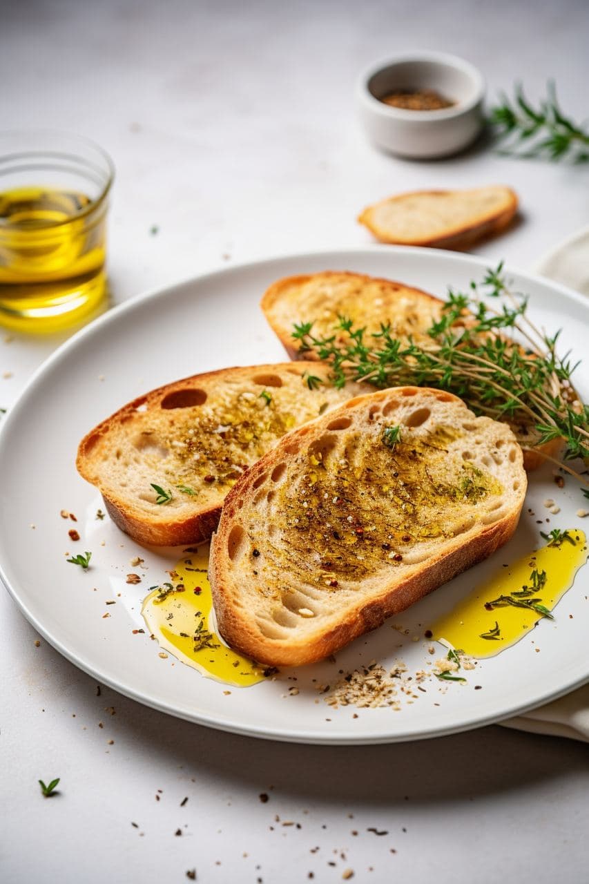 Bread with herbs and olive oil